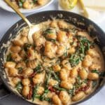 Creamy Sun-Dried Tomato White Beans with Spinach and Parmesan Recipe