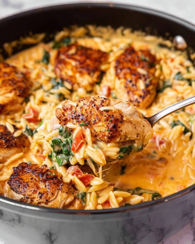 Creamy Sun-Dried Tomato Chicken Orzo Recipe