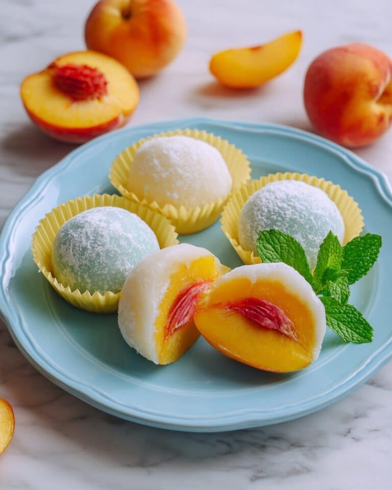 Whole Peach Mochi Recipe (Soft & Chewy) Recipe