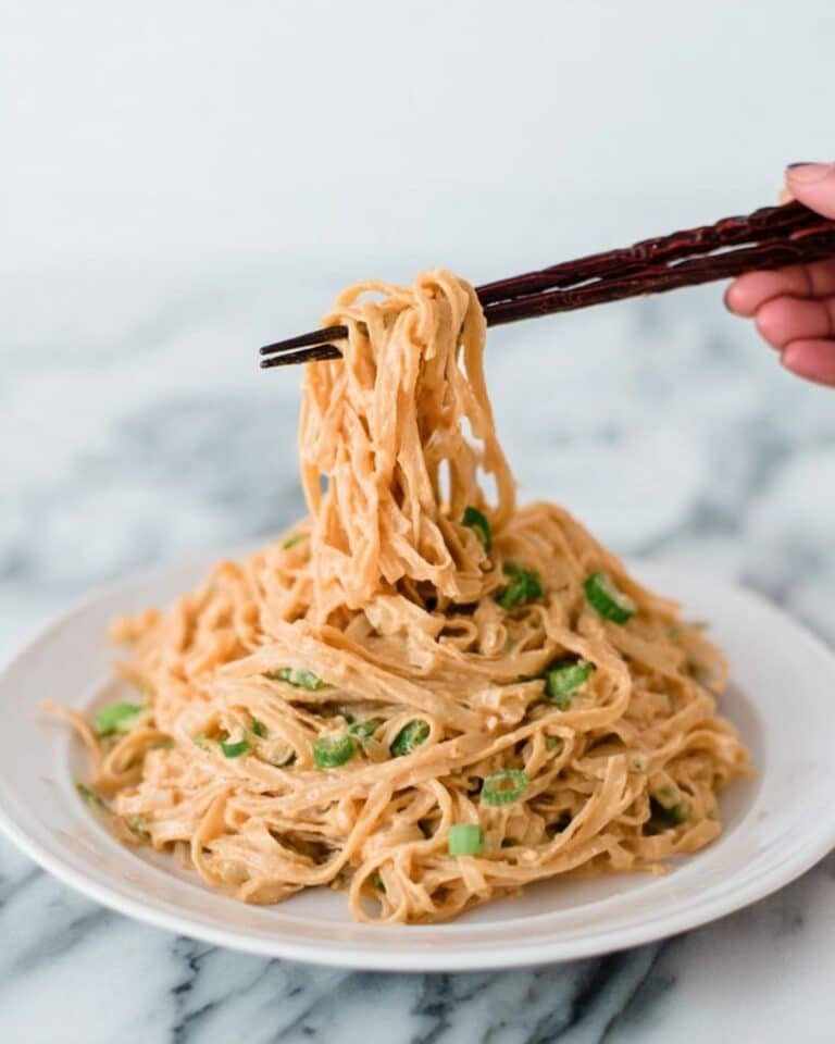 Creamy Peanut Butter Noodles Recipe