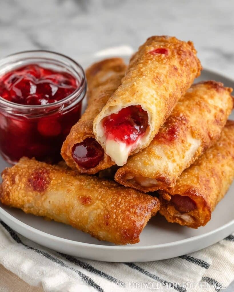 Cherry Cheesecake Egg Rolls Recipe