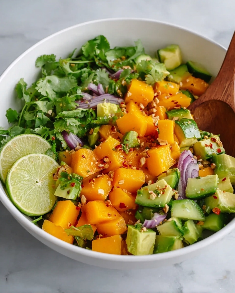 Mango Salad with Sweet Chilli Lime Dressing Recipe