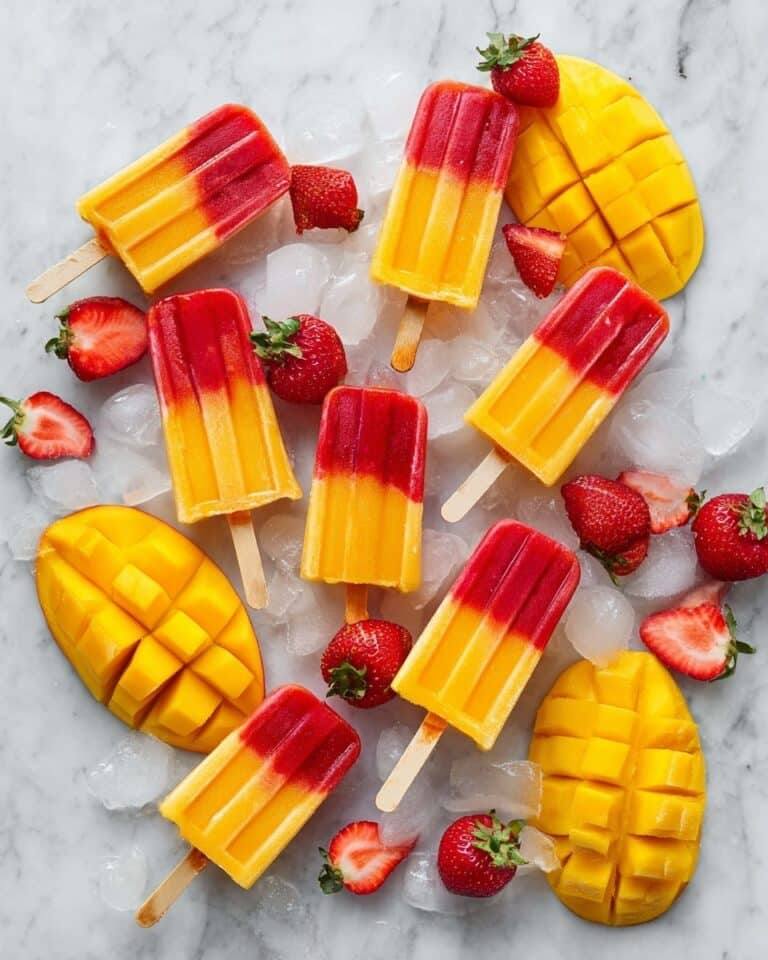 Strawberry Mango Popsicles Recipe