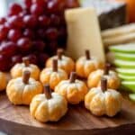 Pumpkin-Shaped Baked Brie Bites Recipe