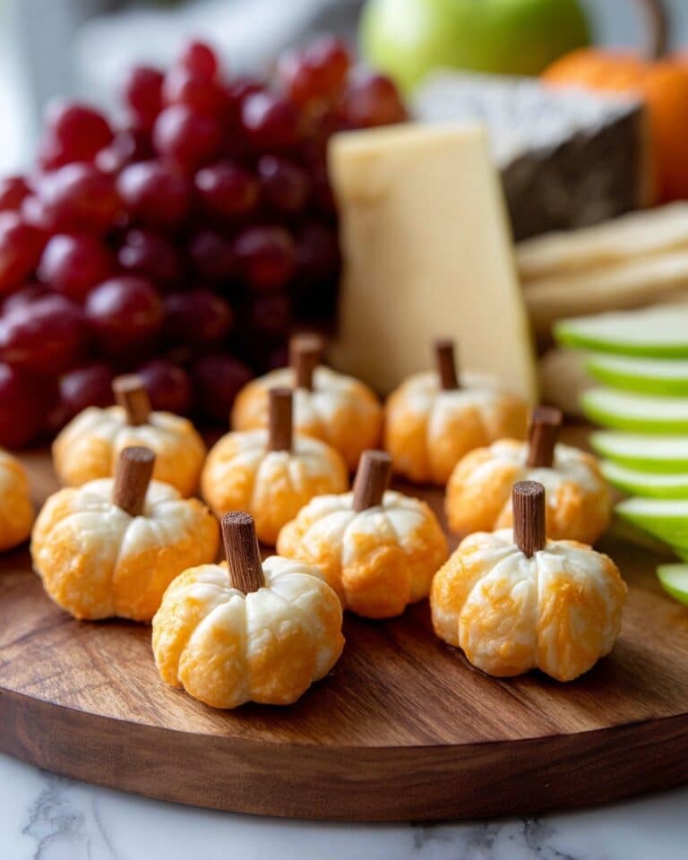 Pumpkin-Shaped Baked Brie Bites Recipe