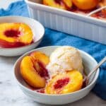 Baked Peaches with Honey, Cinnamon, and Vanilla Recipe
