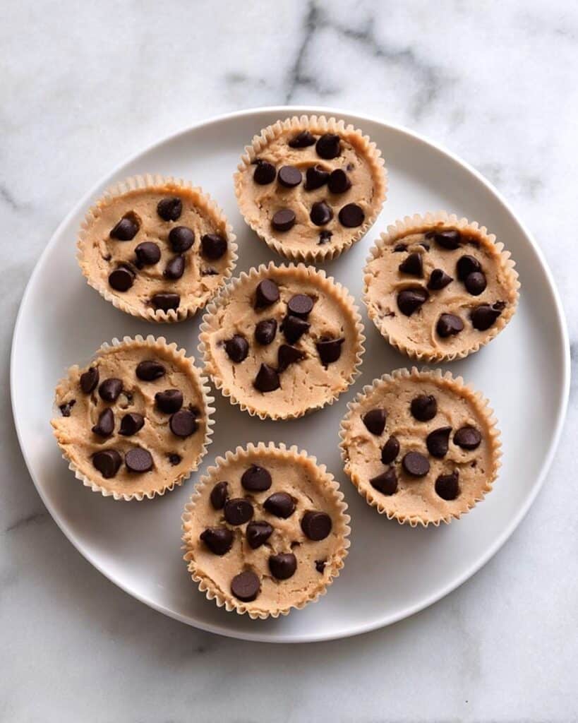 Four Ingredient Peanut Butter Banana Cookie Dough Fudge Cups Recipe