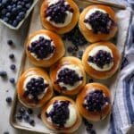 Blueberry Cream Brioche Buns Recipe