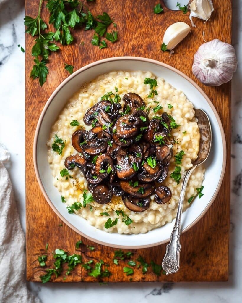 30-Minute Creamy Vegan Mushroom Risotto Recipe
