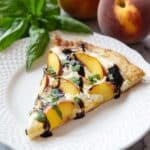 Easy Peach & Basil Naan Bread Pizza Recipe