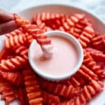 Watermelon Fries with Vanilla Yogurt Dip Recipe