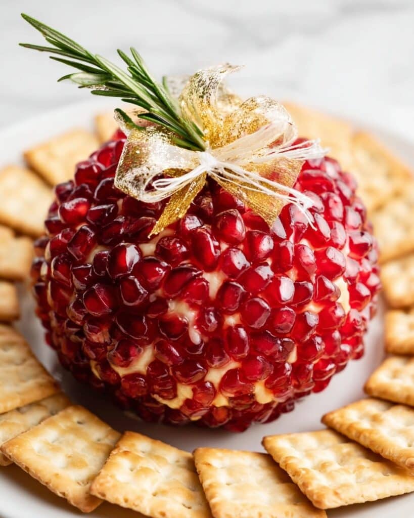 Pomegranate Cheese Ball with Rolo Ornament Recipe