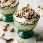 High Protein Pistachio Frozen Yogurt with Knafeh Recipe