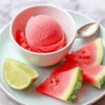 5 Minute, Easy Watermelon Sorbet Recipe