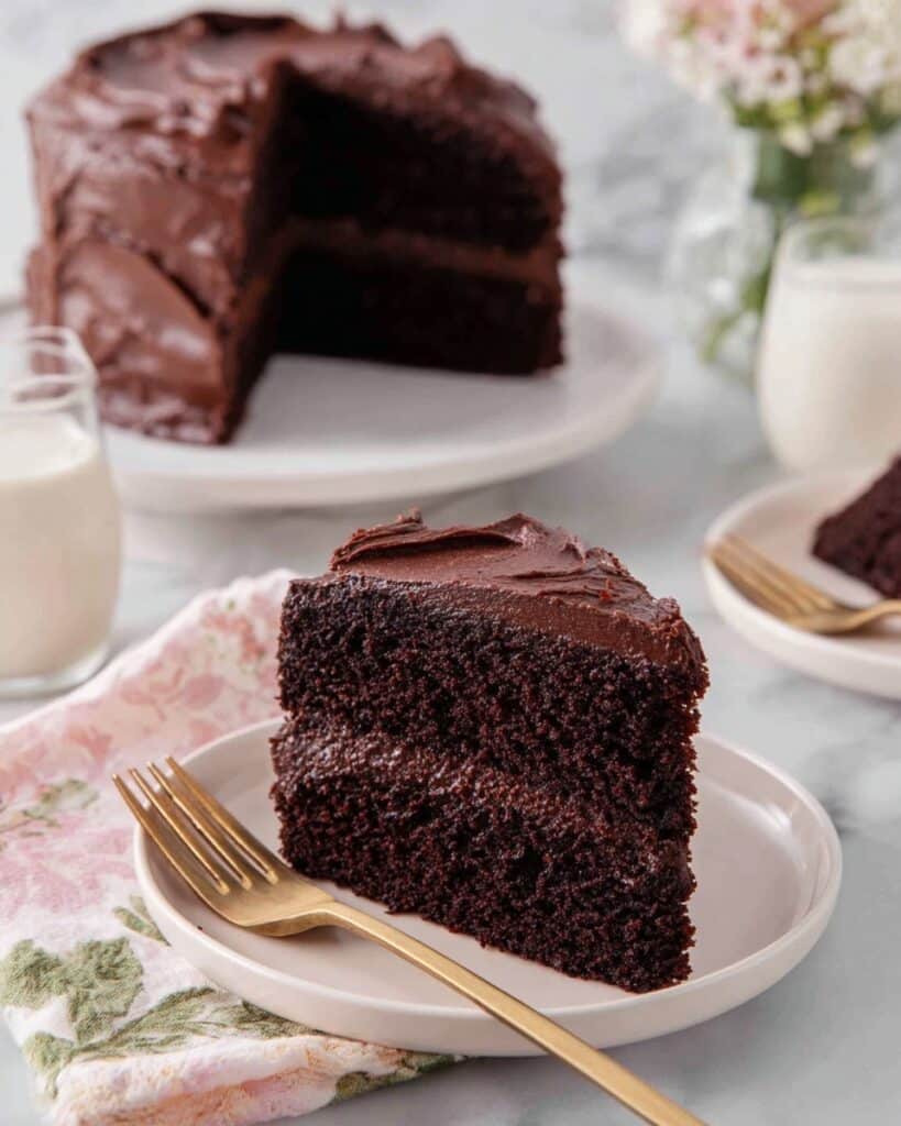 Decadent Homemade Chocolate Cake with Rich Buttercream Frosting Recipe