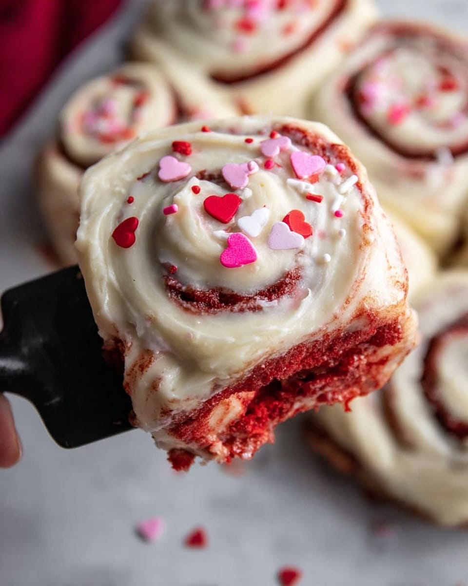 Red Velvet Cinnamon Rolls with Cream Cheese Frosting Recipe