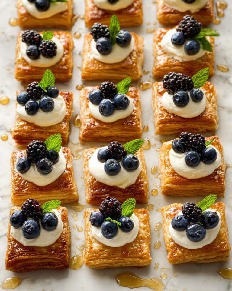 Berries and Cream Puff Pastry Bites Recipe