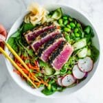 Seared Ahi Tuna Salad with Sesame-Ginger Dressing Recipe