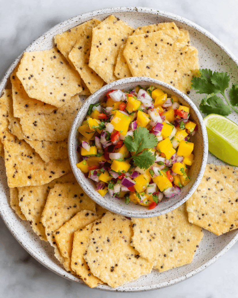 Refreshing Mango Salsa with Jicama and Cilantro Recipe