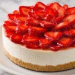 No-Bake Cheesecake with Mascarpone and Strawberry Topping Recipe