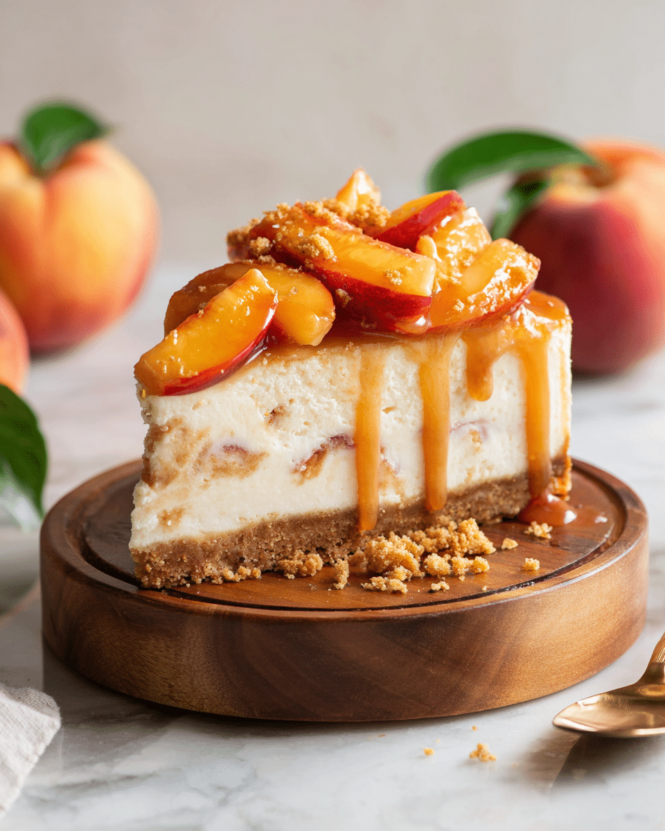 Peach Cobbler Cheesecake Recipe