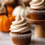 Pumpkin Cupcakes with Brown Butter Cream Cheese Frosting Recipe