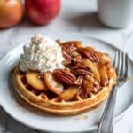 Caramelized Cinnamon Apple Waffles Recipe