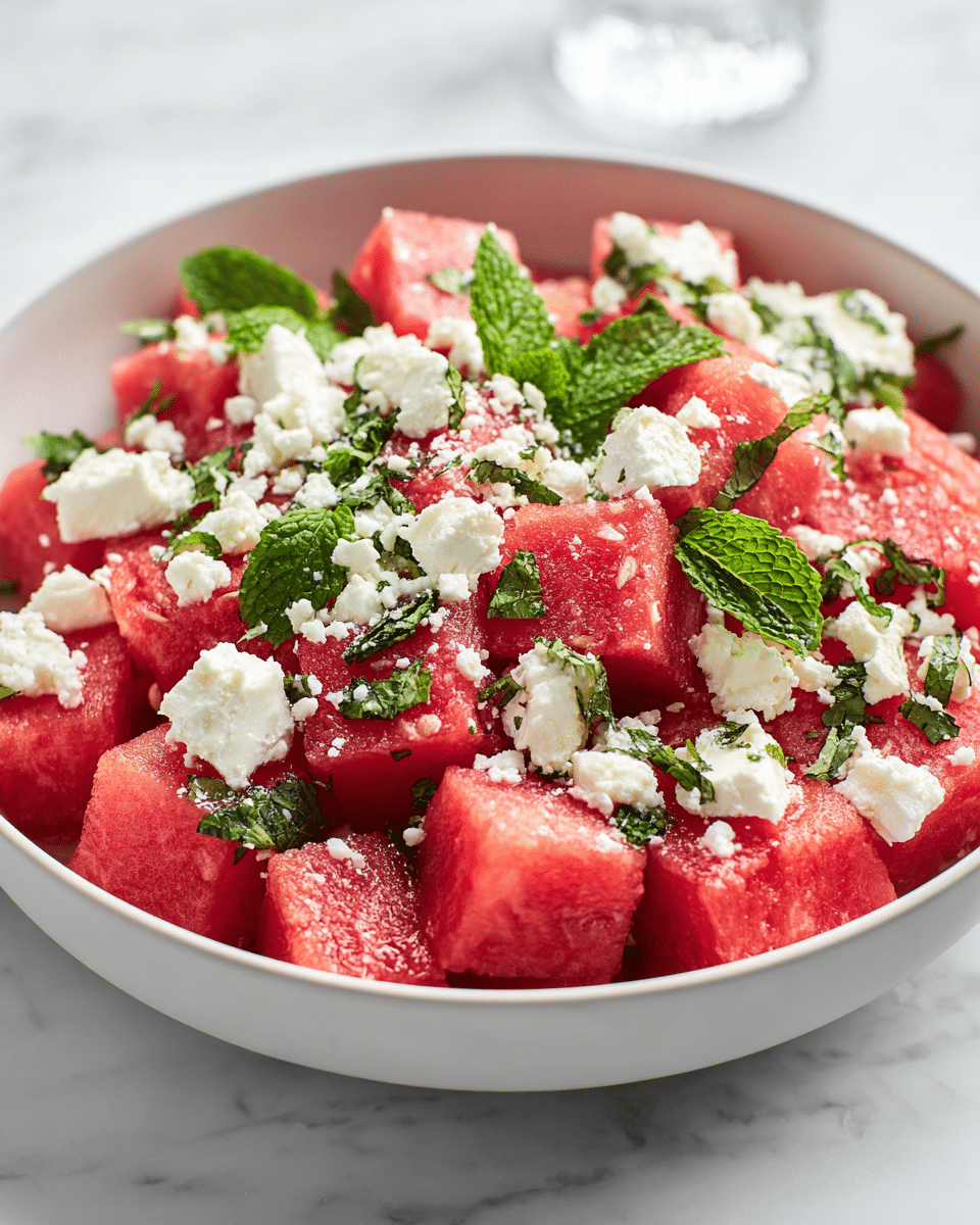 Watermelon and Feta Salad with Mint Recipe