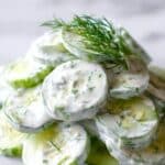 Cucumber Salad with Dill and Sour Cream Recipe