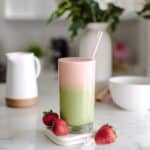 Strawberry Matcha Latte with Sweet Cream Recipe