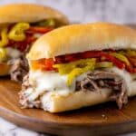 Italian Beef Sandwiches with Melty Cheese, Peppers, and Pepperoncini Recipe