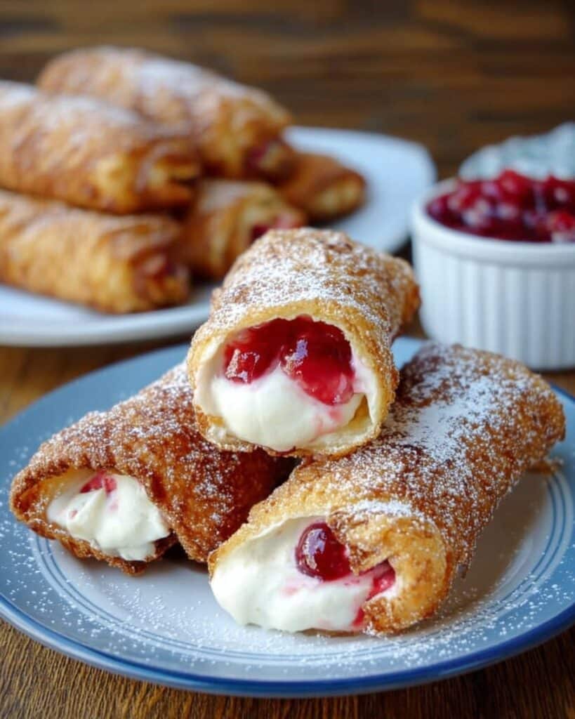 Cherry Cream Cheese Egg Rolls Recipe