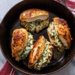 Stuffed Chicken Breast with Cream Cheese, Sun-Dried Tomatoes, and Spinach Recipe