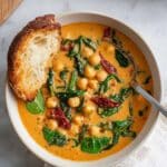 Creamy Chickpea and Spinach Soup Recipe