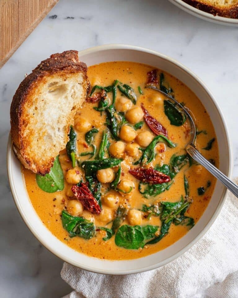 Creamy Chickpea and Spinach Soup Recipe