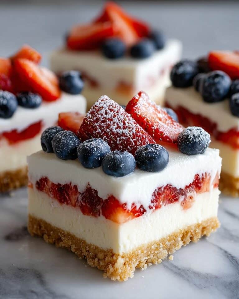 No-Bake Flag Cheesecake Bars: A Festive Treat Recipe