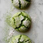 Best Matcha Crinkle Cookies (No Chilling!) Recipe