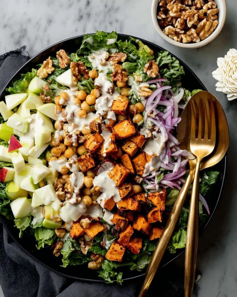 Sweet Potato and Chickpea Salad with Pomegranate Molasses Dressing Recipe