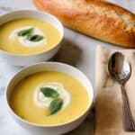Creamy Butternut Squash Soup with Crispy Sage Recipe