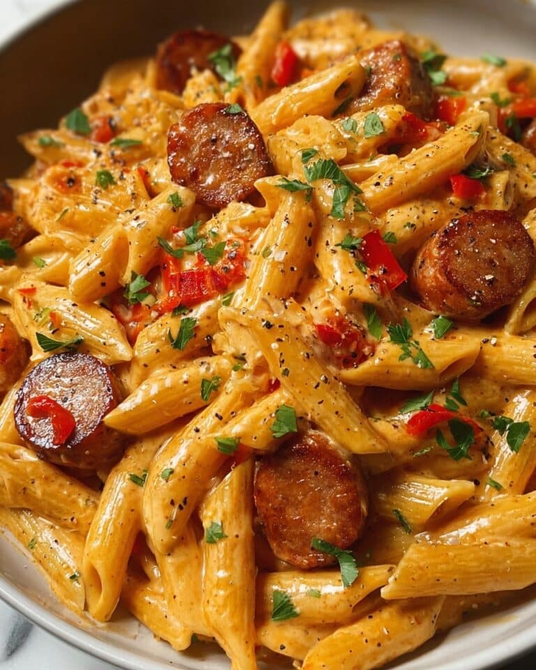 One-Pot Creamy Spicy Cajun Sausage Pasta Recipe