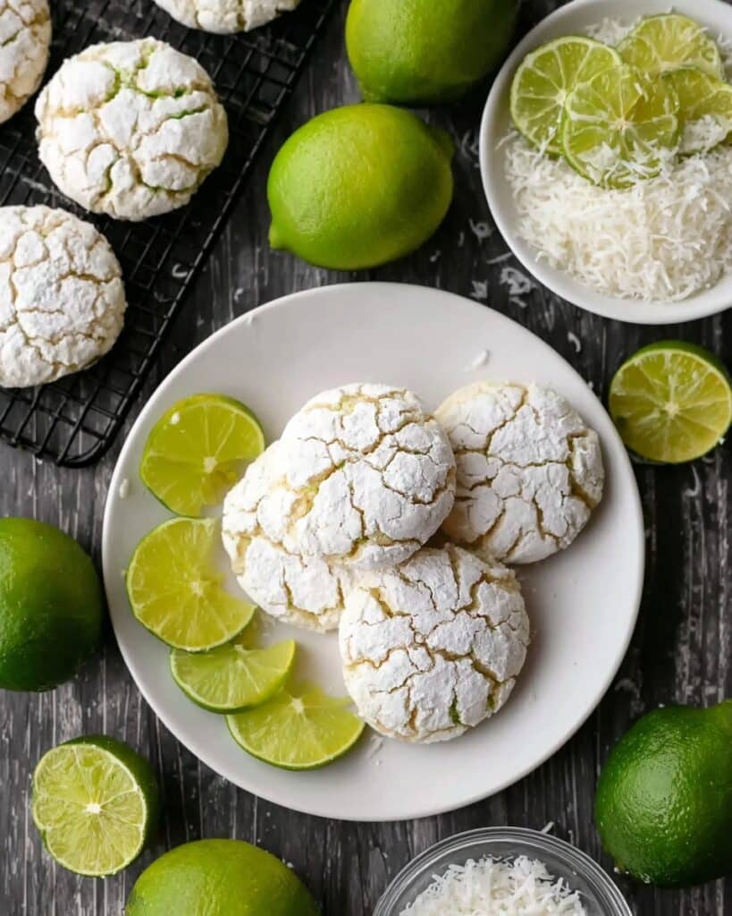Coconut Key Lime Crinkle Cookies Recipe