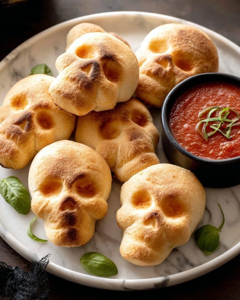 Cheesy Halloween Pizza Skulls Recipe