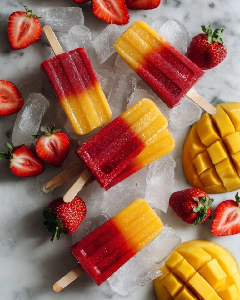 Strawberry Mango Popsicles Recipe