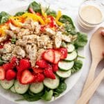 Summer Stone Fruit and Spinach Strawberry Pecan Salad Recipe