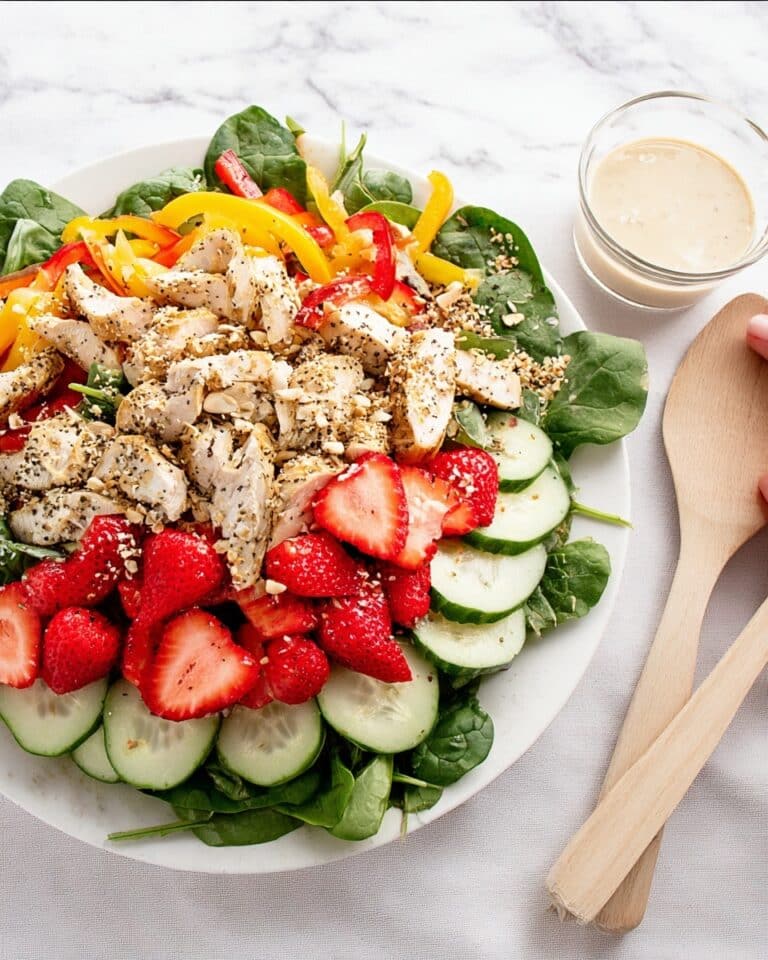 Summer Stone Fruit and Spinach Strawberry Pecan Salad Recipe