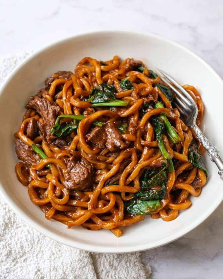 Easy 20-Minute Black Pepper Beef Udon Recipe