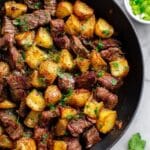 Garlic Butter Steak Bites and Potatoes Recipe