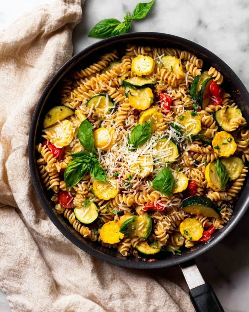 Pasta with Zucchini, Tomato, and Fresh Herbs Recipe