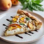 Easy Peach & Basil Naan Bread Pizza Recipe