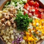 Chicken Pasta Salad with Lemon Parmesan Dressing Recipe